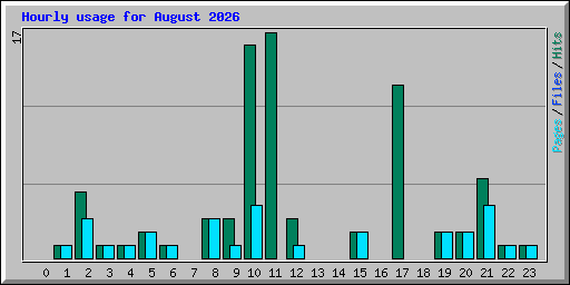 Hourly usage for August 2026